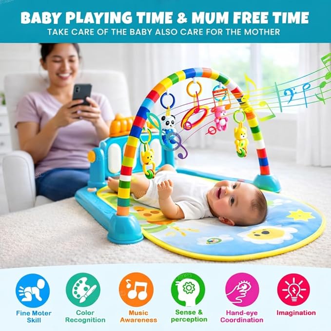 Kick and Play Multi-Function ABS High Grade Plastic Piano Baby Gym and Fitness Rack Products