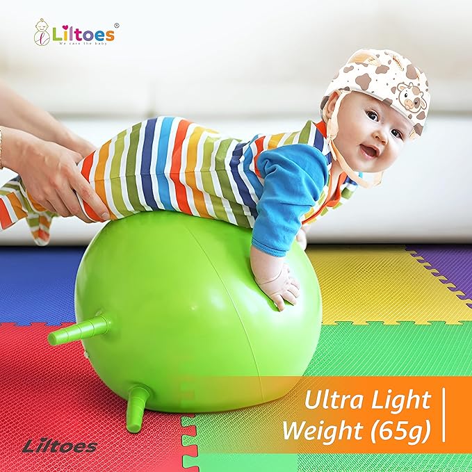 Baby Head Protector for Safety of Kids 6M to 3 Years- Baby Safety Helmet with Proper Air Ventilation & Corner Guard Protection + 1 Pair Knee Pad + 1 Pair Elbow Pad