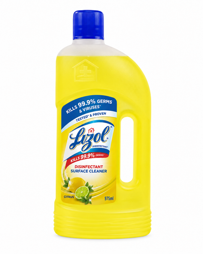 Lizol Disinfectant Floor Cleaner – Citrus | Kills 99.9% Germs | 975ml