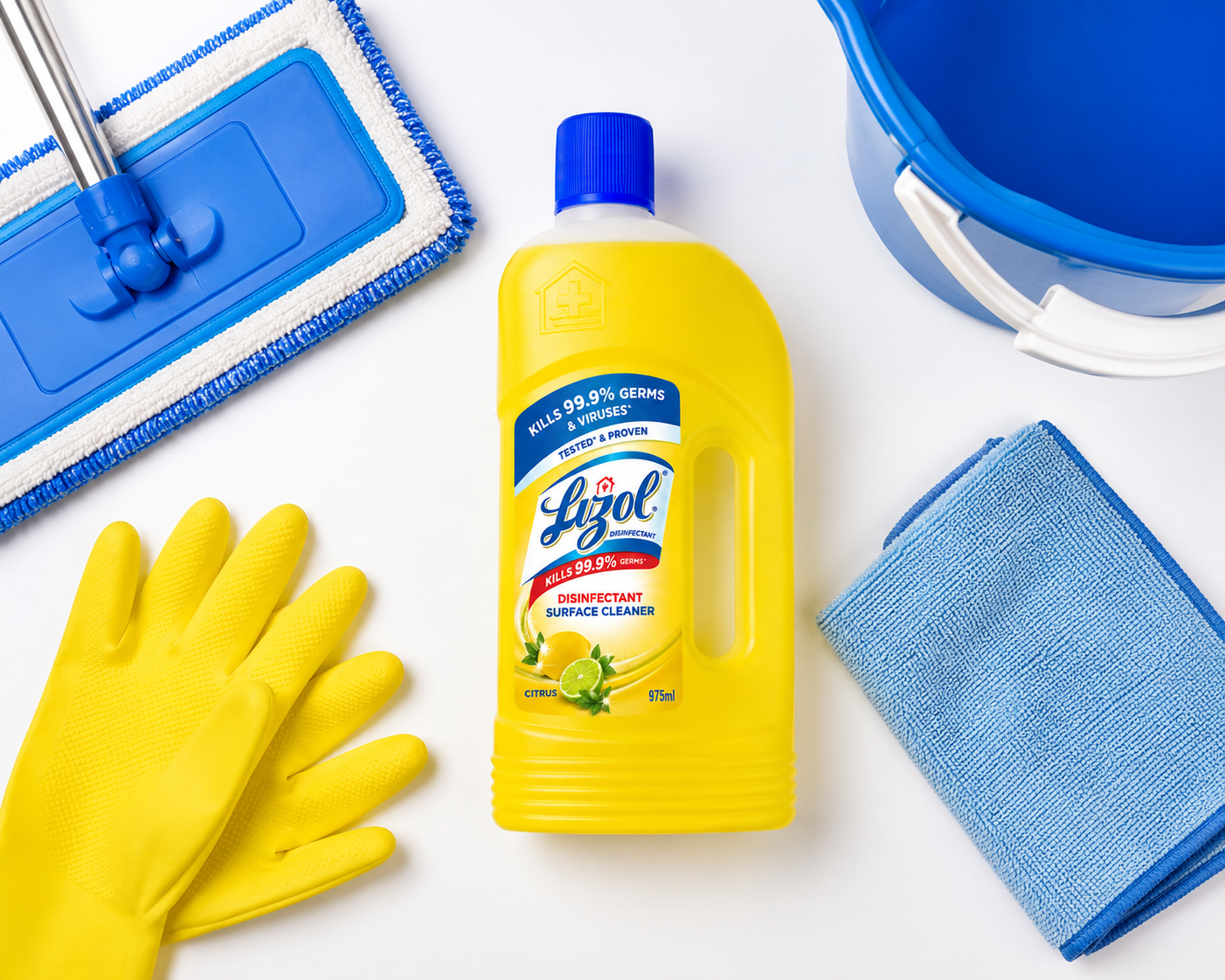 Lizol Disinfectant Floor Cleaner – Citrus | Kills 99.9% Germs | 975ml