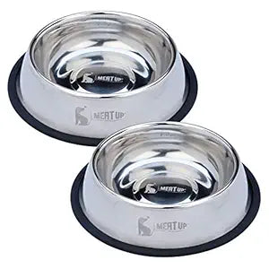 Stainless Steel Feeding Bowl For Dog, Medium - 700ml (Buy 1 Get 1 Free)