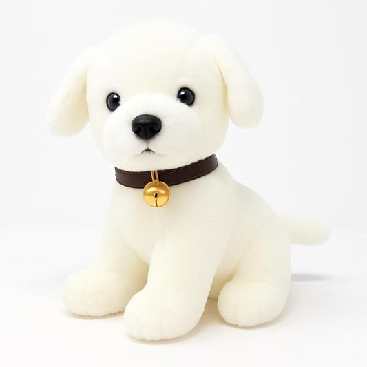 Dog Plush Soft Toy Cute Kids Animal Home Decor Boys/Girls/Baby (25 cm, White)