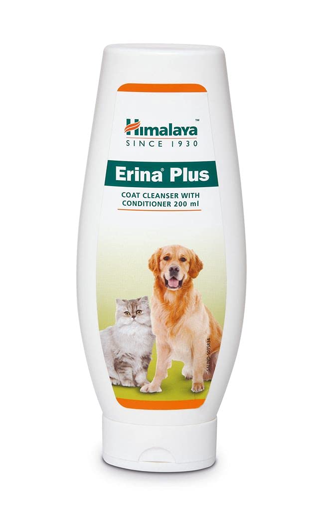 Erina Plus | Coat Cleanser with Conditioner | 200 ml | For Shiny, Healthy & Smooth Coat | With Hibiscus & Neem