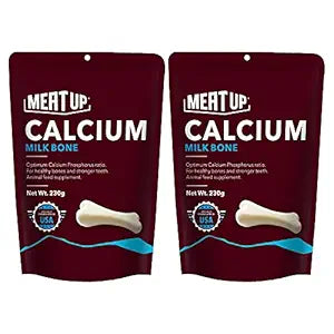 Dog Treats Chew Bones, Calcium Flavor 230g + 230g Total 460g Pack