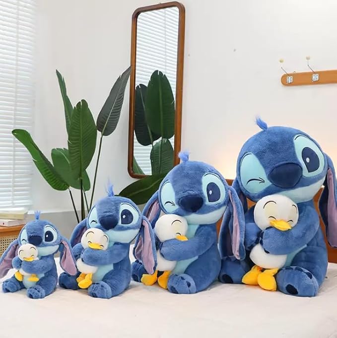 Hug Duck Stiffy Plushie Stuffed Plush Teddy Bear Soft Toy |Ideal for Birthdays & Special Occasions Girls/Boys, Baby Kids -Blue (30Cm)