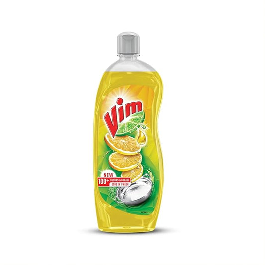 Vim Dishwash Liquid Gel Lemon | Tough Grease Remover | Refreshing Lemon Fragrance | 750ml