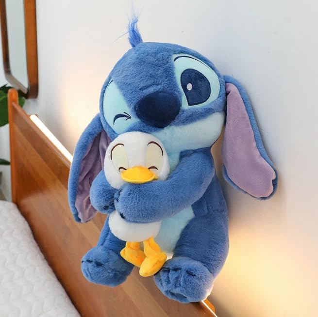 Hug Duck Stiffy Plushie Stuffed Plush Teddy Bear Soft Toy |Ideal for Birthdays & Special Occasions Girls/Boys, Baby Kids -Blue (30Cm)