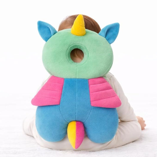 Baby Head Protector Cushion for 6–24 Months | Soft Plush Safety Backpack for Toddlers | Adjustable Straps, Anti-Fall Pillow for Infants (Unicorn)