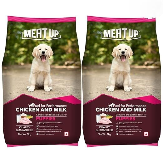 Puppy Dry Dog Food 20kg (10kg + 10kg Free) | Chicken & Milk Flavour | Supports Brain & Nervous System Development | Maintains Digestive Health | Enriched with Vitamins & Minerals
