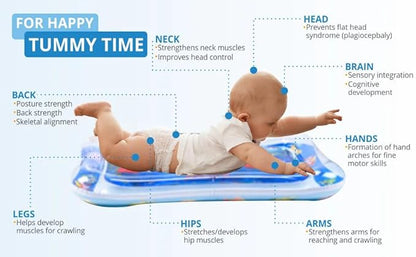 Tummy Time Water Mat for Babies | Sensory Play Gym for 6-12 Months | Newborn Baby Essentials | Water-Filled Activity Mat | Baby Gifts | Pack of 1
