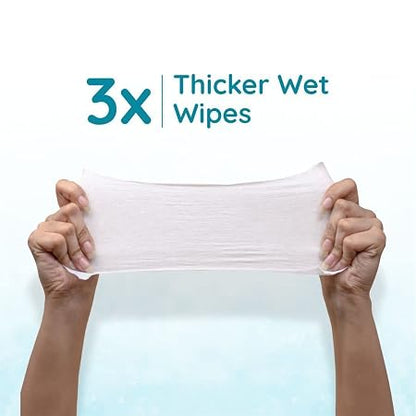 Mother Sparsh 99% Pure Water (Unscented) Baby Wipes I Natural Plant Made Cloth - Super Thick I 72 pcs/Pack - Pack of 6 (Super Saver Pack)