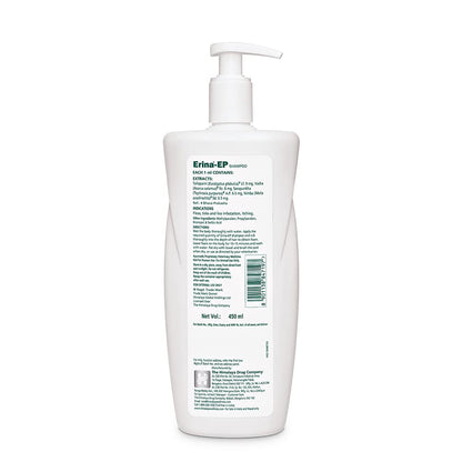 Erina-EP Shampoo | 450 ml | Tick & Flea Control for Dogs & Cats | With Neem & Eucalyptus for Skin Health & Hygiene