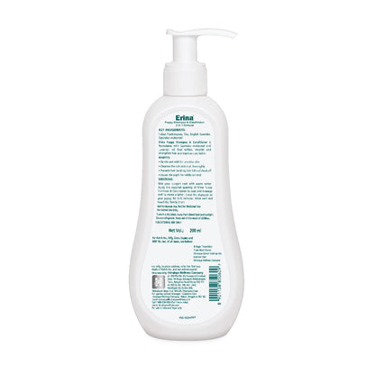Erina Puppy Shampoo & Conditioner | 200 ml | Gentle 2-in-1 Cleansing & Conditioning for Puppies – with Oats, Reetha & Lavender Oil