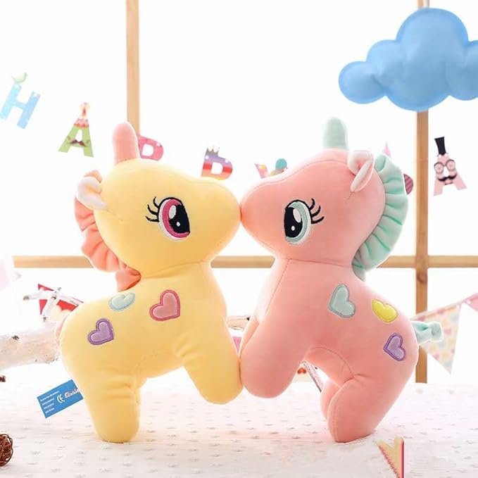 Unicorn Stuffed Soft Toy Plush for Kids Baby Boy Girl Birthday (25cm- Pink)