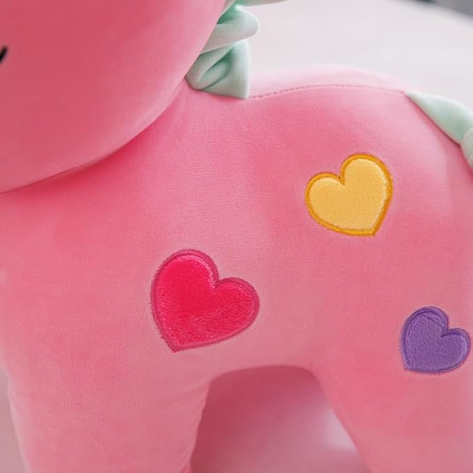 Unicorn Stuffed Soft Toy Plush for Kids Baby Boy Girl Birthday (25cm- Pink)