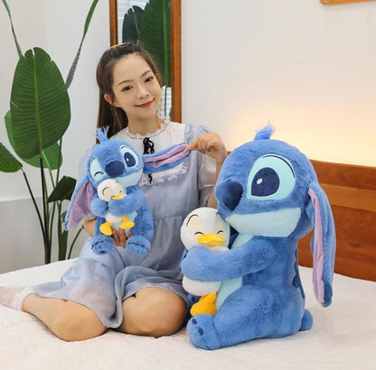 Hug Duck Stiffy Plushie Stuffed Plush Teddy Bear Soft Toy |Ideal for Birthdays & Special Occasions Girls/Boys, Baby Kids -Blue (30Cm)