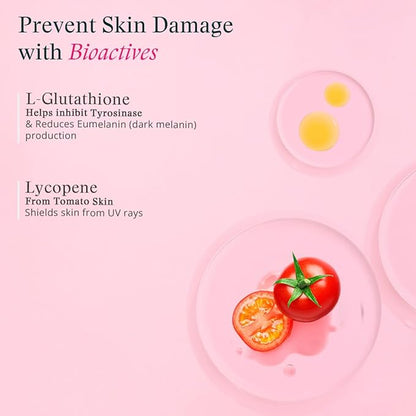 OZiva Bioactive Glutathione Tablets for Radiant Skin - 30 Effervescent Tablets (Pack of 2) | L-Glutathione, Lycopene, Vitamin C for Skin Glow & Anti-Pigmentation | Strawberry Swirl.