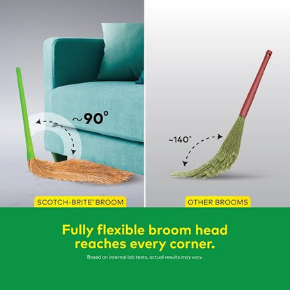 Scotch-Brite Multi-Purpose Broom | Soft & Strong Bristles | Indoor Floor Cleaning
