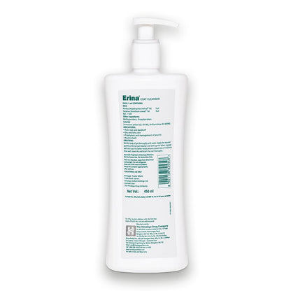 Erina Coat Cleanser | 450 ml | Routine Bathing & Skin Hygiene | With Neem for Dandruff & Itch Relief