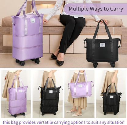 ROLLING DUFFLE BAG WITH WHEELS