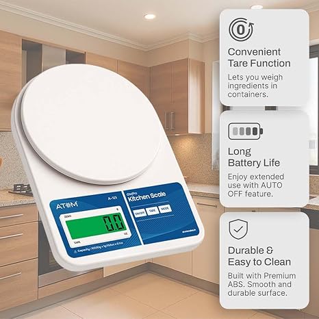 Digital Kitchen Weighing Scale | Electronic Food Weight Machine with LCD Display