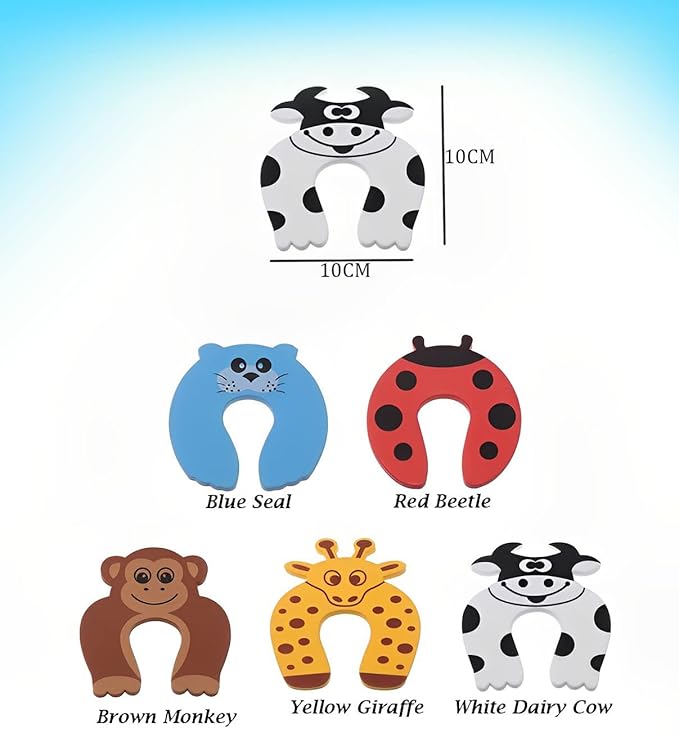 5 Pcs Children Safety Door Pinch Guard,Door Slam Stopper Soft Foam Door Stopper