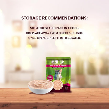 Kitten Cat Wet Food (50g x 8), 400gm + 400gm | Real Tuna in Gravy | Supports Heart & Vision Health | Strong Bones & Teeth | Natural Flavours | Organic Minerals & Vitamins