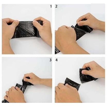 Bindian Heavy Duty Garbage Bags | Small Size 43 × 48 cm (17 × 19 in) | Leak-Proof Black Trash Bags | 90 Bags (3 Rolls)