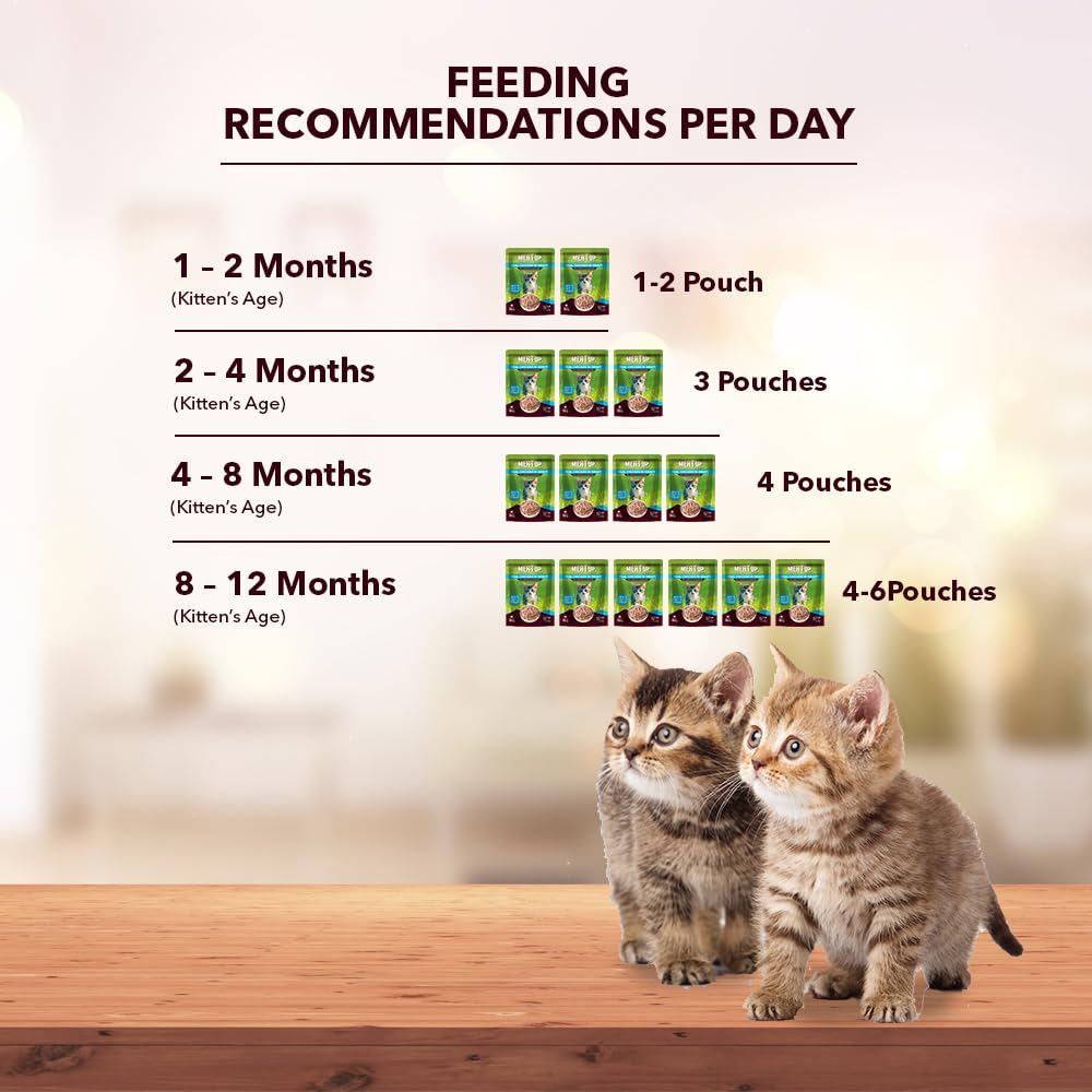 Kitten Wet Cat Food 800g (50g x 8 + 400g Free) | Real Chicken | Supports Heart & Vision | Strong Bones & Teeth | Natural Flavours | Organic Minerals & Vitamins