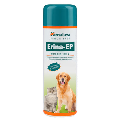 Erina-EP Powder | 150 g | Tick & Flea Control for Dogs & Cats | With Neem & Eucalyptus for Skin Health & Hygiene