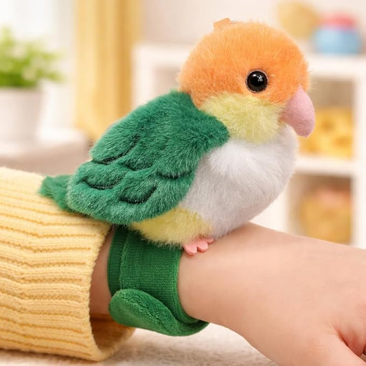 Plush Bird Wristband Toy for Kids | Soft Stuffed Animal Slap Band Bracelet | Cute Baby Soft Toy Wrap Wristband for Boys & Girls | Mini Colorful Plush Gift for Kids