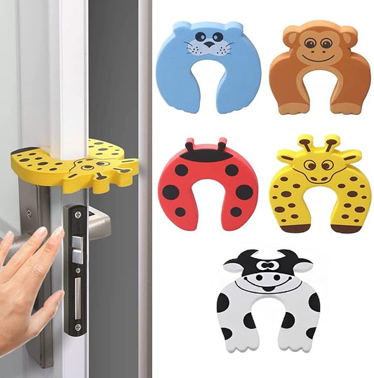 5 Pcs Children Safety Door Pinch Guard,Door Slam Stopper Soft Foam Door Stopper
