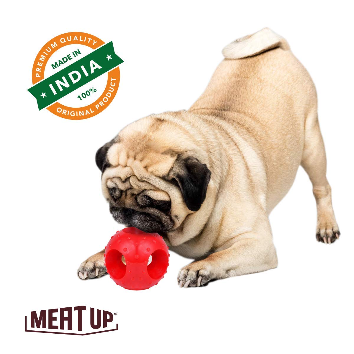 Non-Toxic Rubber Hole Ball Toy, Puppy/Dog Teething Toy - 7.62 cm Pack