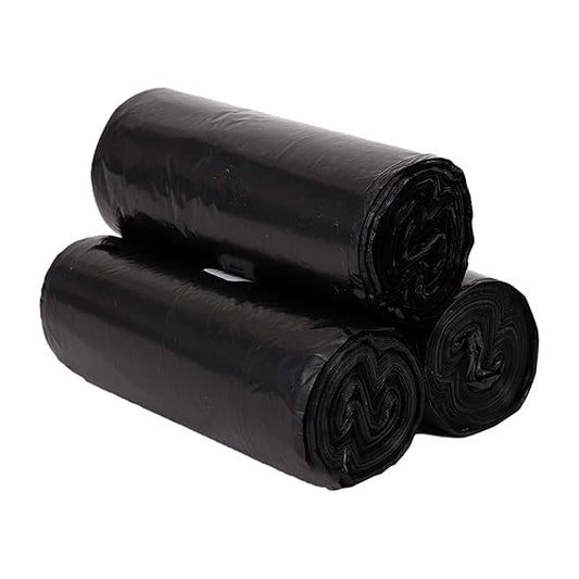 Bindian Heavy Duty Garbage Bags | Small Size 43 × 48 cm (17 × 19 in) | Leak-Proof Black Trash Bags | 90 Bags (3 Rolls)