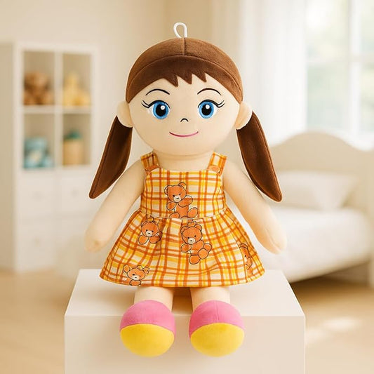 Huggable Gudiya Ria Doll Soft Toy for Baby Girls/Kids | Washable & Super Soft Fabric Body|Stuffed Plush | Ideal Gift for Birthday/Rakhi/Raksha Bandhan - 45cm