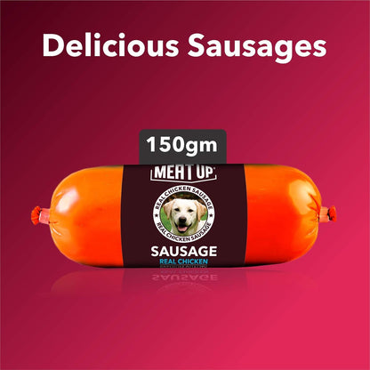Dog Treat Sausages, Chicken Flavour, 150g + 150g Total 300g Pack