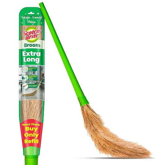 Scotch-Brite Multi-Purpose Broom | Soft & Strong Bristles | Indoor Floor Cleaning