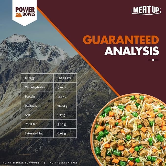 Fresh Dog Food Mutton Biryani (300g + 300g) 600g | High Protein, 65% Real Meat, 35% Rice & Veggies | No Preservatives | Ready to Serve | All Breeds | Single-Serve Meal