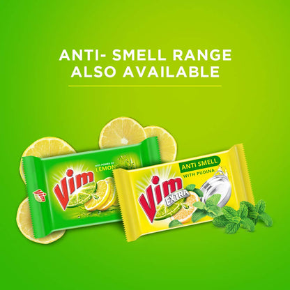 Vim Dishwash Bar Lemon | Powerful Grease Remover | 300g (Pack of 3)