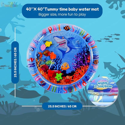 Circle Water Play mat for Babies Tummy Time Leakproof Water Play Mat, Fun Activity Play Center Indoor and Outdoor Water Play Mat for Baby, Pack of 1, Multicolour