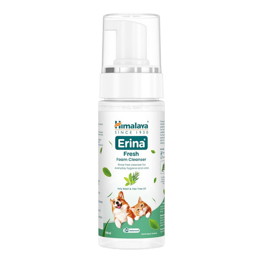 Erina Fresh | 150 ml | Rinse-Free Foam Cleanser/Dry Shampoo with Aloe Vera, Holy Basil & Tea Tree Oil