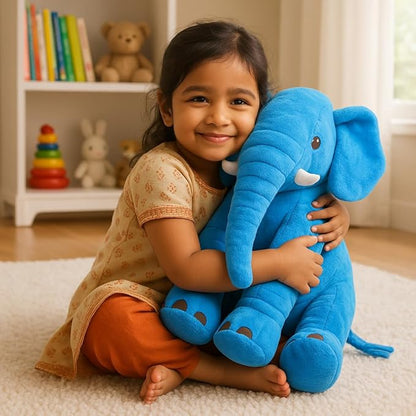 Big Elephant Stuffed Animal Soft Toys, Pillow Toy, Boy's and Girl's Room Decor, Birthday Gifts for Kids -Blue (50cm)