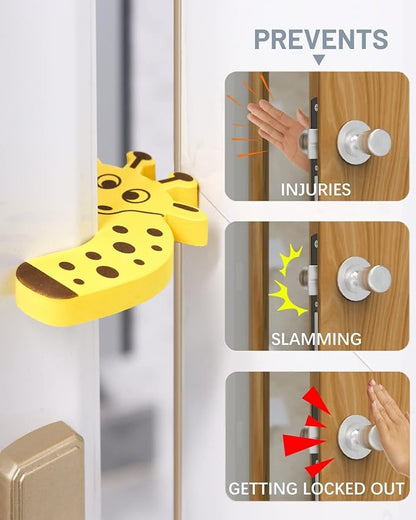 5 Pcs Children Safety Door Pinch Guard,Door Slam Stopper Soft Foam Door Stopper