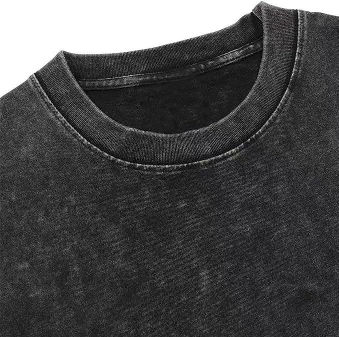 Men's Acid Wash Vintage Oversized T-Shirt | HOPE Skeleton Hand Back Print Heavyweight Cotton Streetwear Tee