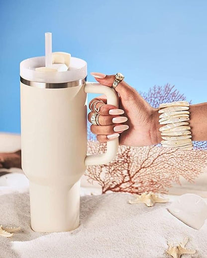 40 oz Insulated Stainless Steel Tumbler with Handle & Straw | Double Wall Vacuum Travel Mug | US Supar Market