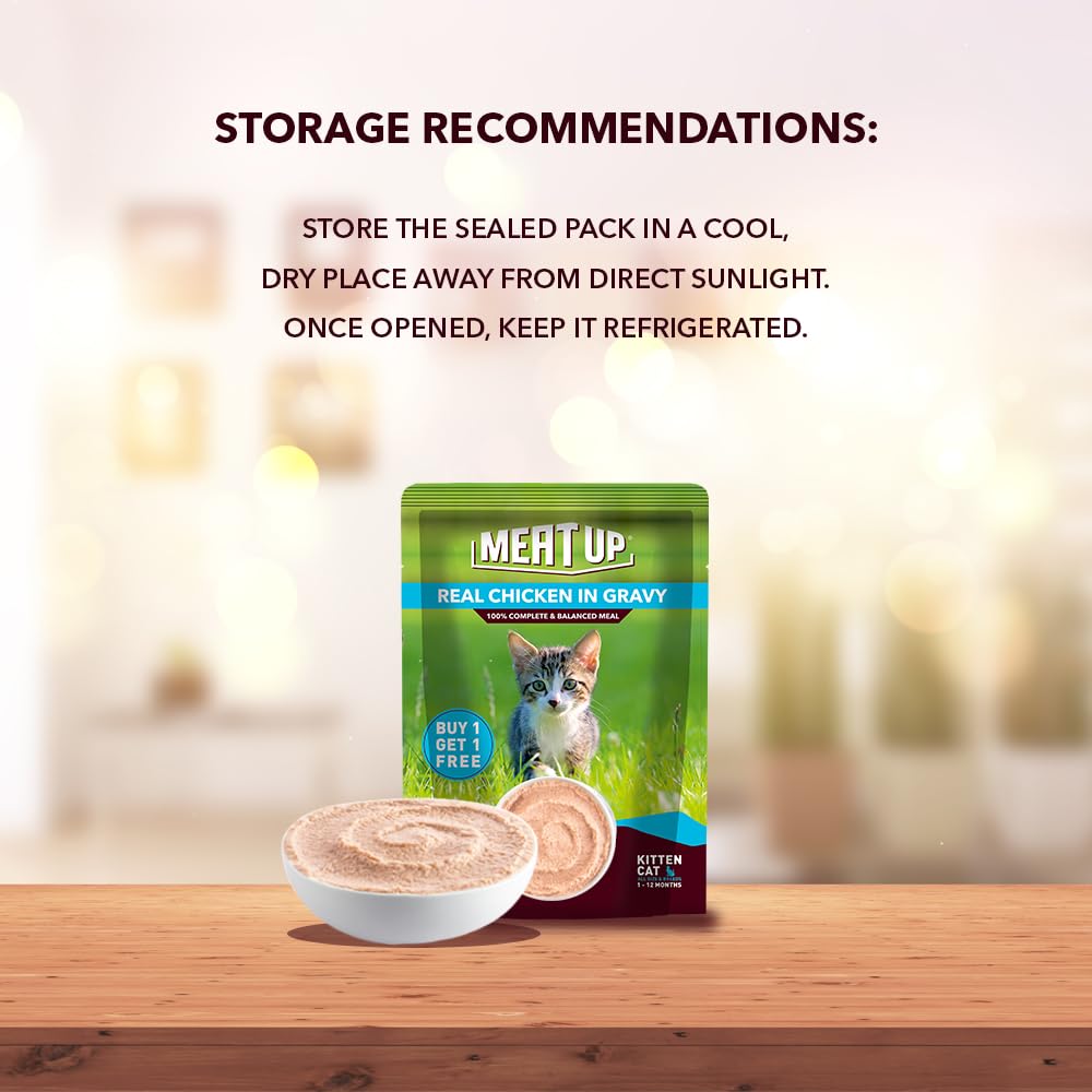 Kitten Wet Cat Food 800g (50g x 8 + 400g Free) | Real Chicken | Supports Heart & Vision | Strong Bones & Teeth | Natural Flavours | Organic Minerals & Vitamins