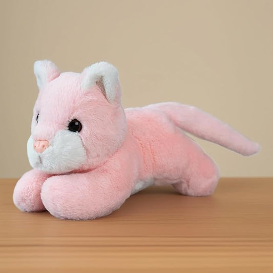 Cat Stuffed Plush Animal | Teddy Bear Soft Toy |Ideal for Birthdays & Special Occasions Girls/Boys, Baby Kids -Pink, 25Cm
