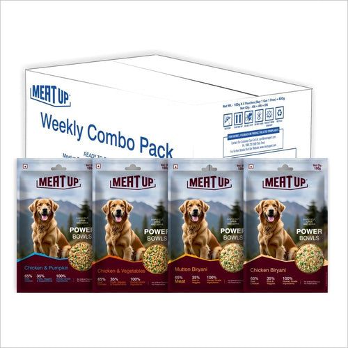 Dog Fresh Pet Food Weekly Combo Pack of 4 Biryanis – Mutton, Chicken, Veg & Pumpkin (4 x 100g + 400g) Total 800g