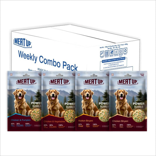 Dog Fresh Pet Food Weekly Combo Pack of 4 Biryanis – Mutton, Chicken, Veg & Pumpkin (4 x 100g + 400g) Total 800g