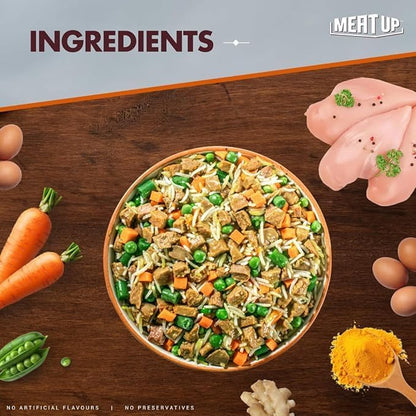 Fresh Dog Food Mutton Biryani (300g + 300g) 600g | High Protein, 65% Real Meat, 35% Rice & Veggies | No Preservatives | Ready to Serve | All Breeds | Single-Serve Meal